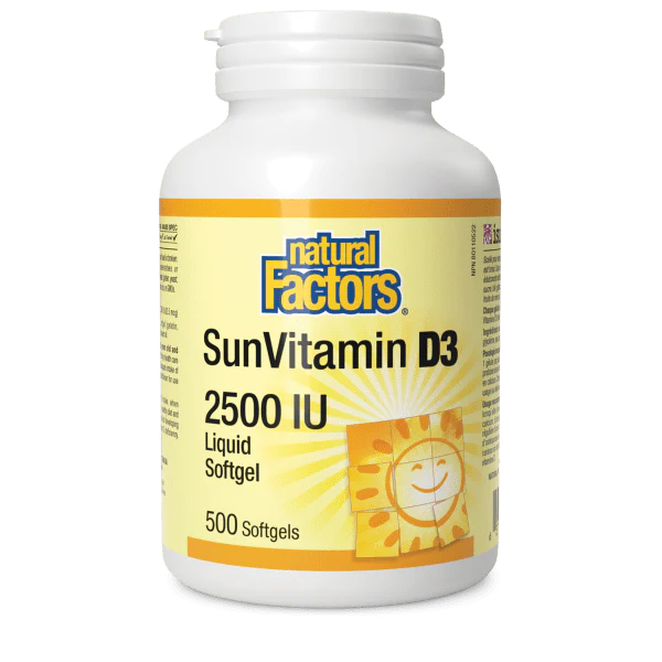 SunVitamin D3 Softgels 2500 IU