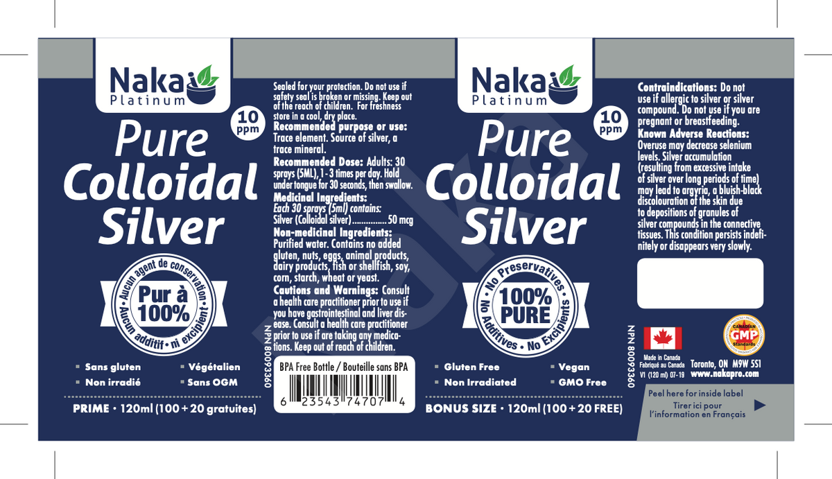 Naka Colloidal Silver Spray (120ml)