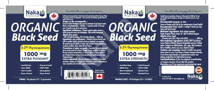 Naka Organic Black Seed Oil Extra Strength (90 softgels)
