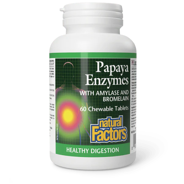 Chewable Papaya Enzymes with Amylase and Bromelain