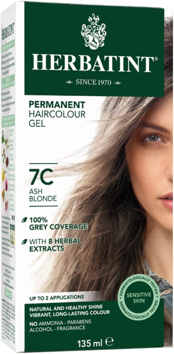 Permanent Hair Color Gel 7C Ash Blonde