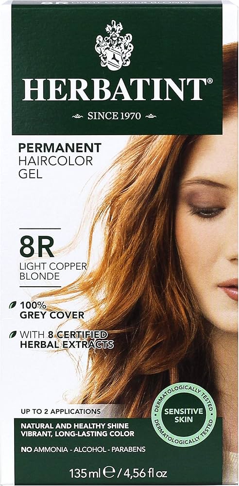 Permanent Hair Color Gel 8R Light Copper Blonde