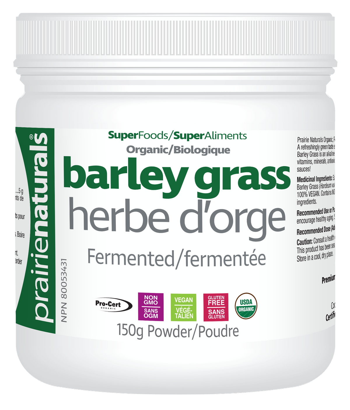 Fermented & Organic Barley Grass Powder