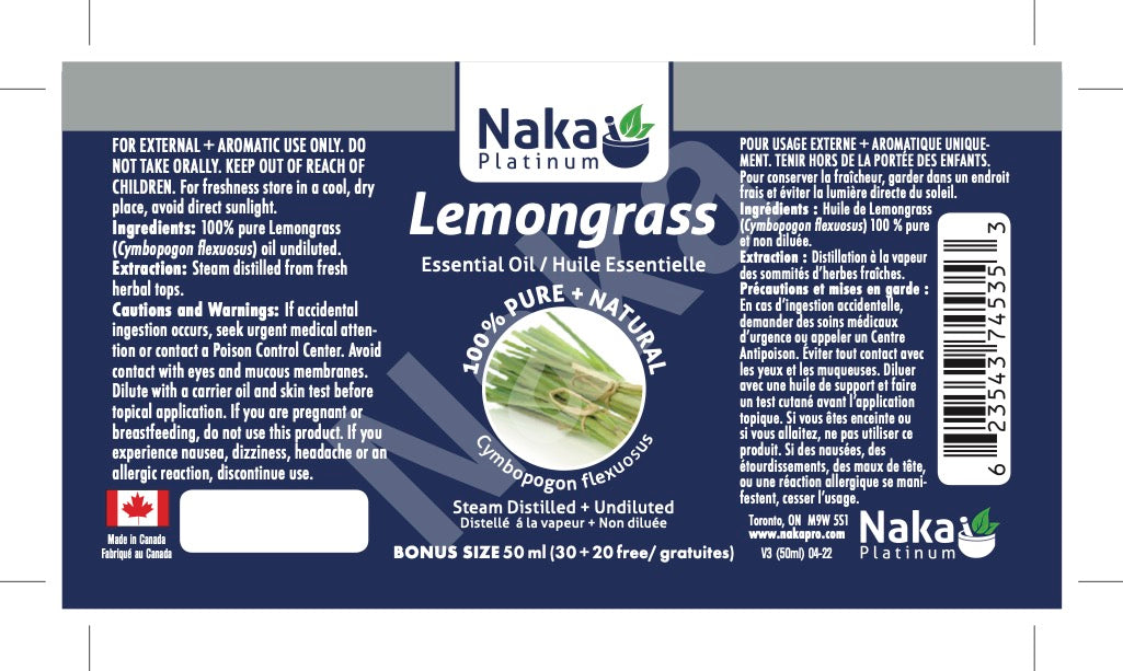 Naka Lemongrass Essential Oil (50ml)