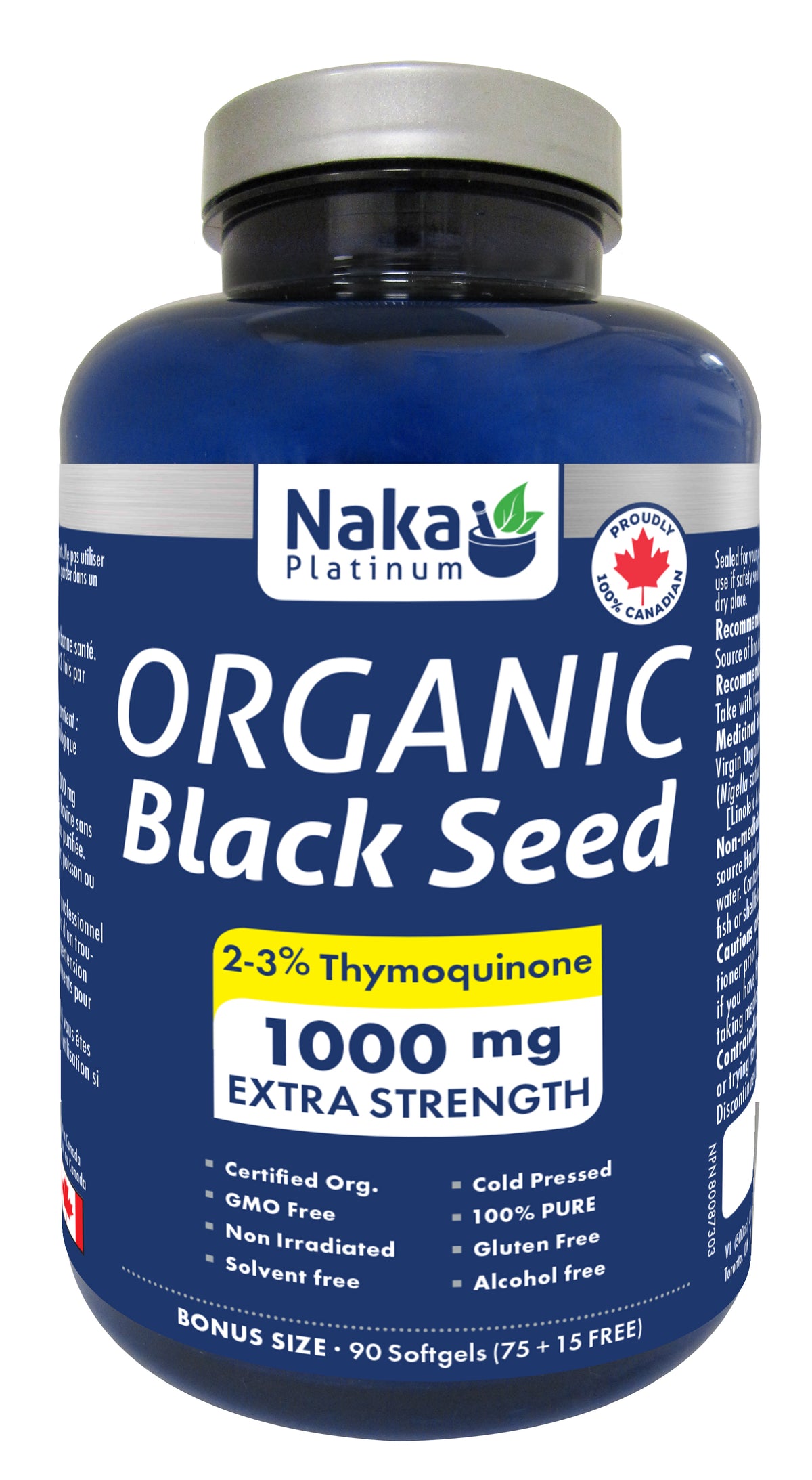 Naka Organic Black Seed Oil Extra Strength (90 softgels)
