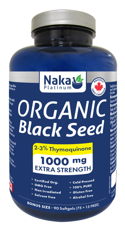 Naka Organic Black Seed Oil Extra Strength (90 softgels)