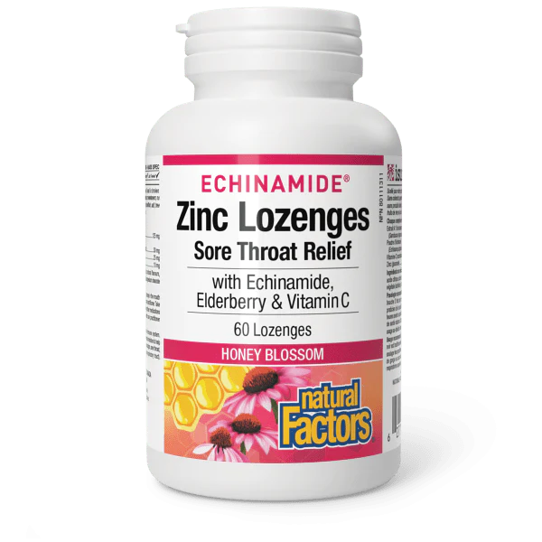 Honey Blossom Zinc Lozenges (with Echinamide®, Elderberry & Vitamin C)