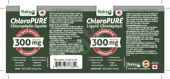 Naka ChloroPURE Liquid Chlorophyll 300mg (250ml)