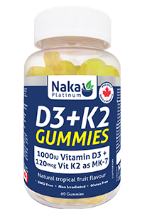 Naka D3+K2 Gummies (60 gummies)