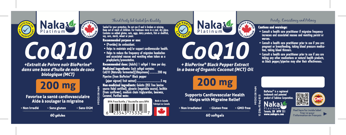 Naka Coenzyme Q10 (60 softgels)