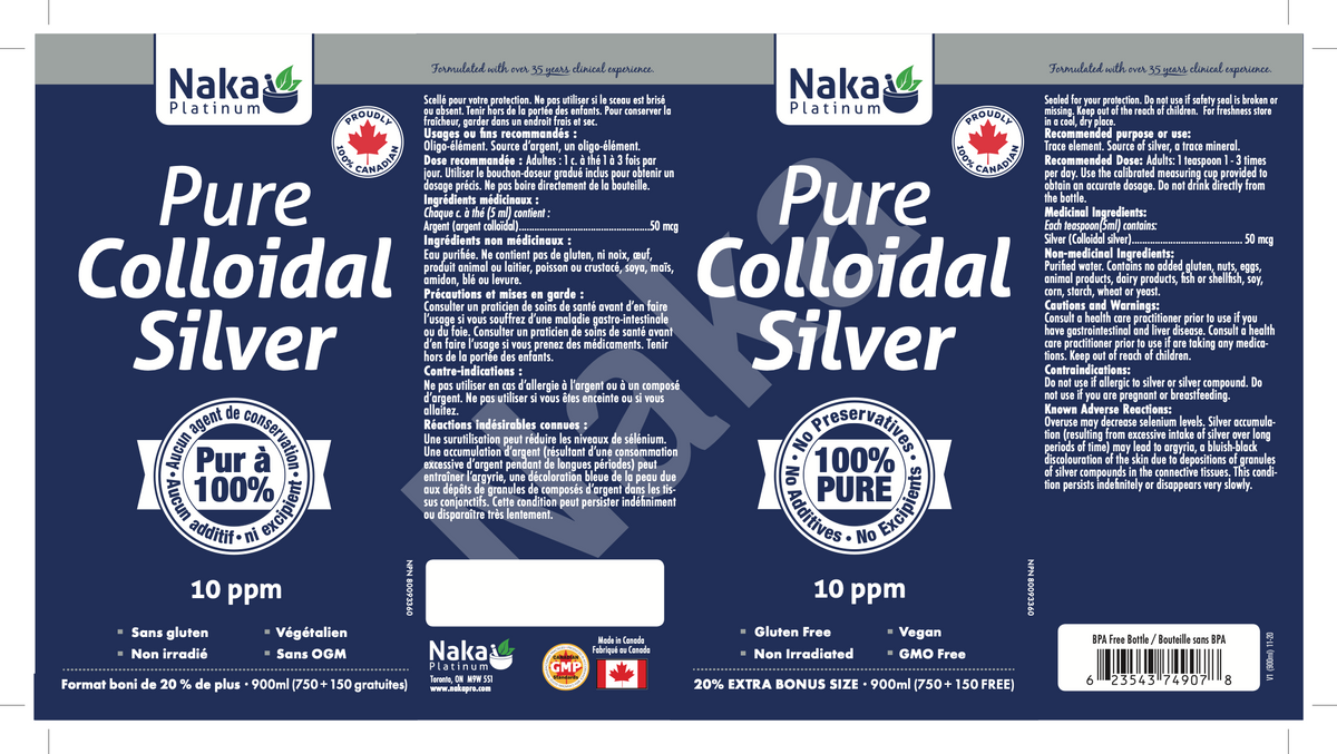 Naka Pure Colloidal Silver (900ml)