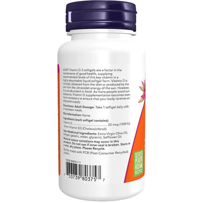 Vitamin D-3 1,000 IU Softgels