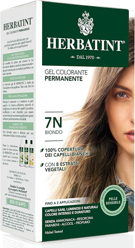 Permanent Hair Color Gel 7N Blonde
