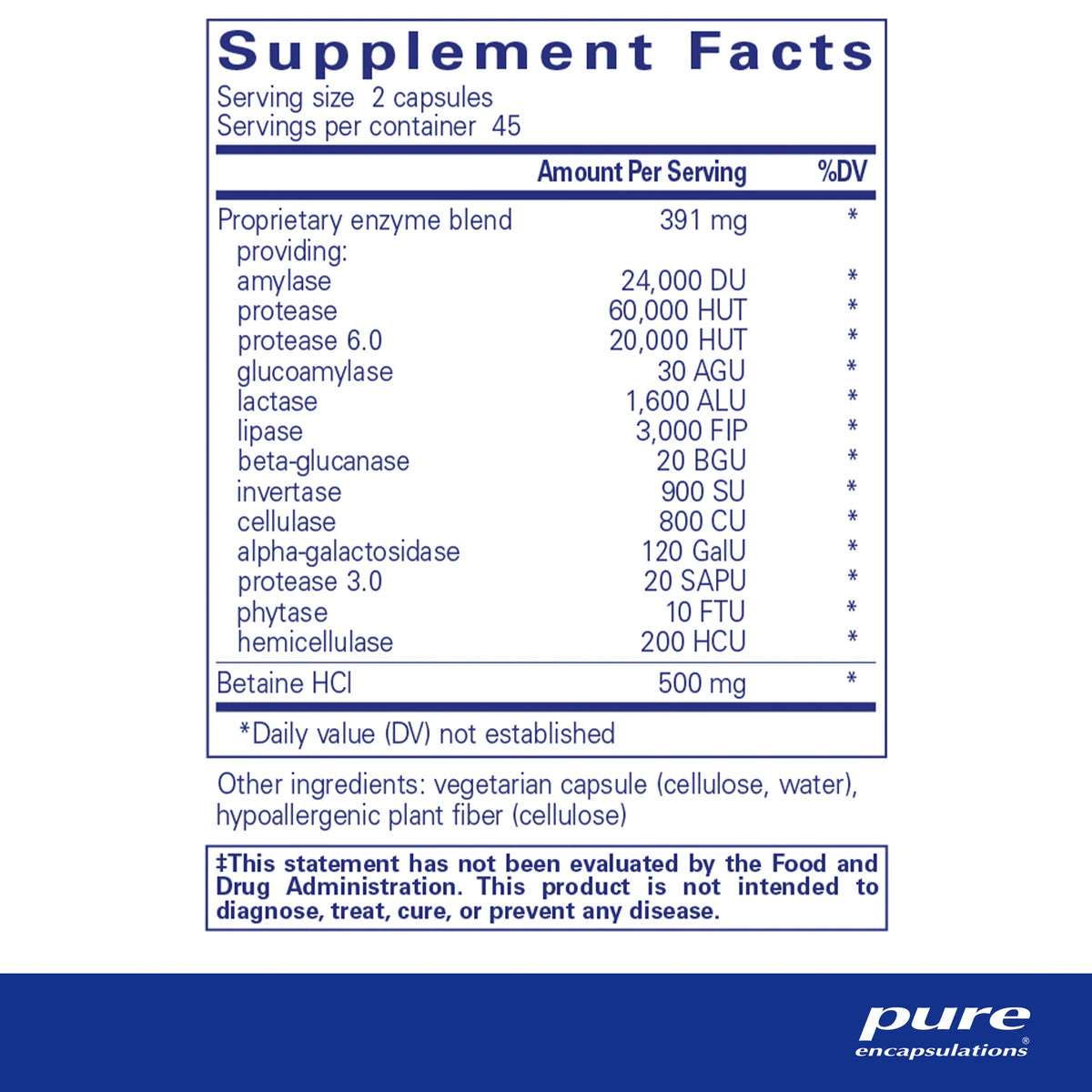Digestive Enzymes Ultra with Betaine HCl