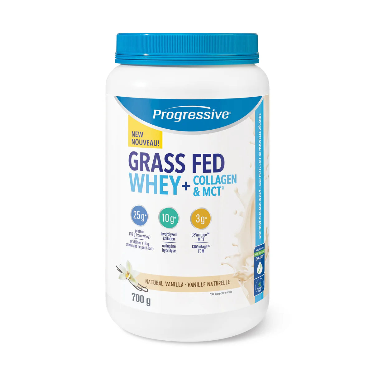 Grass Fed Whey + Collagen & MCT