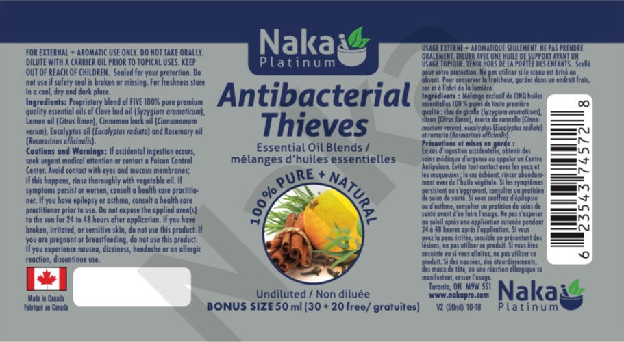 Naka Antibacterial Thieves Essential Oil (50ml)