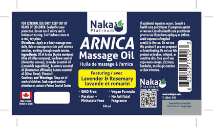 Naka Platinum Arnica Massage Oil (50ml)