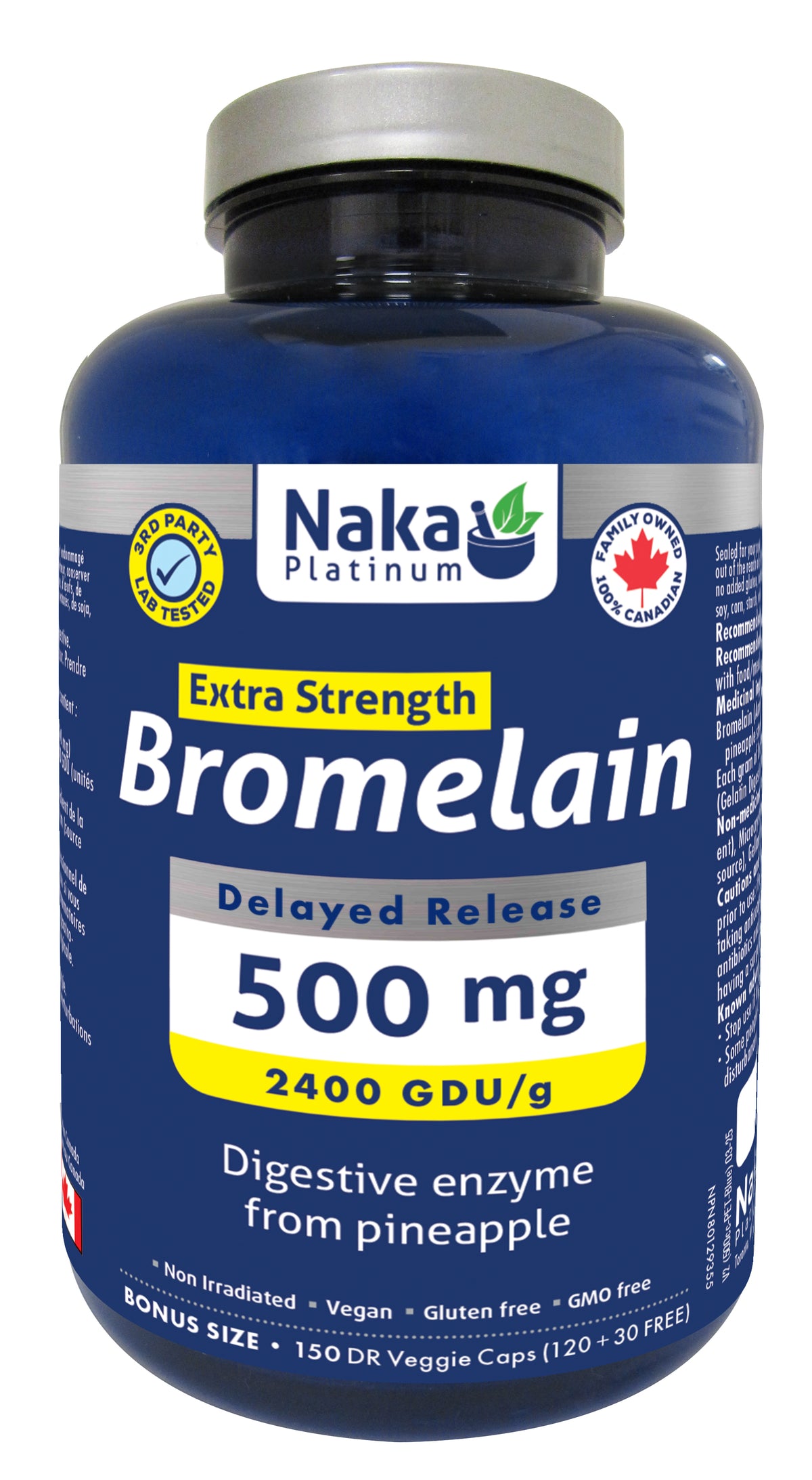 Naka Bromelain Extra Strength (150 vcaps)