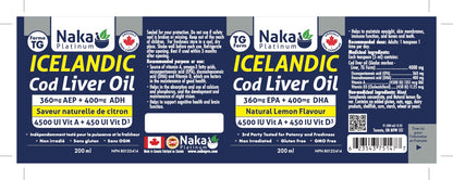 Naka Icelandic Cod Liver Oil (200ml)