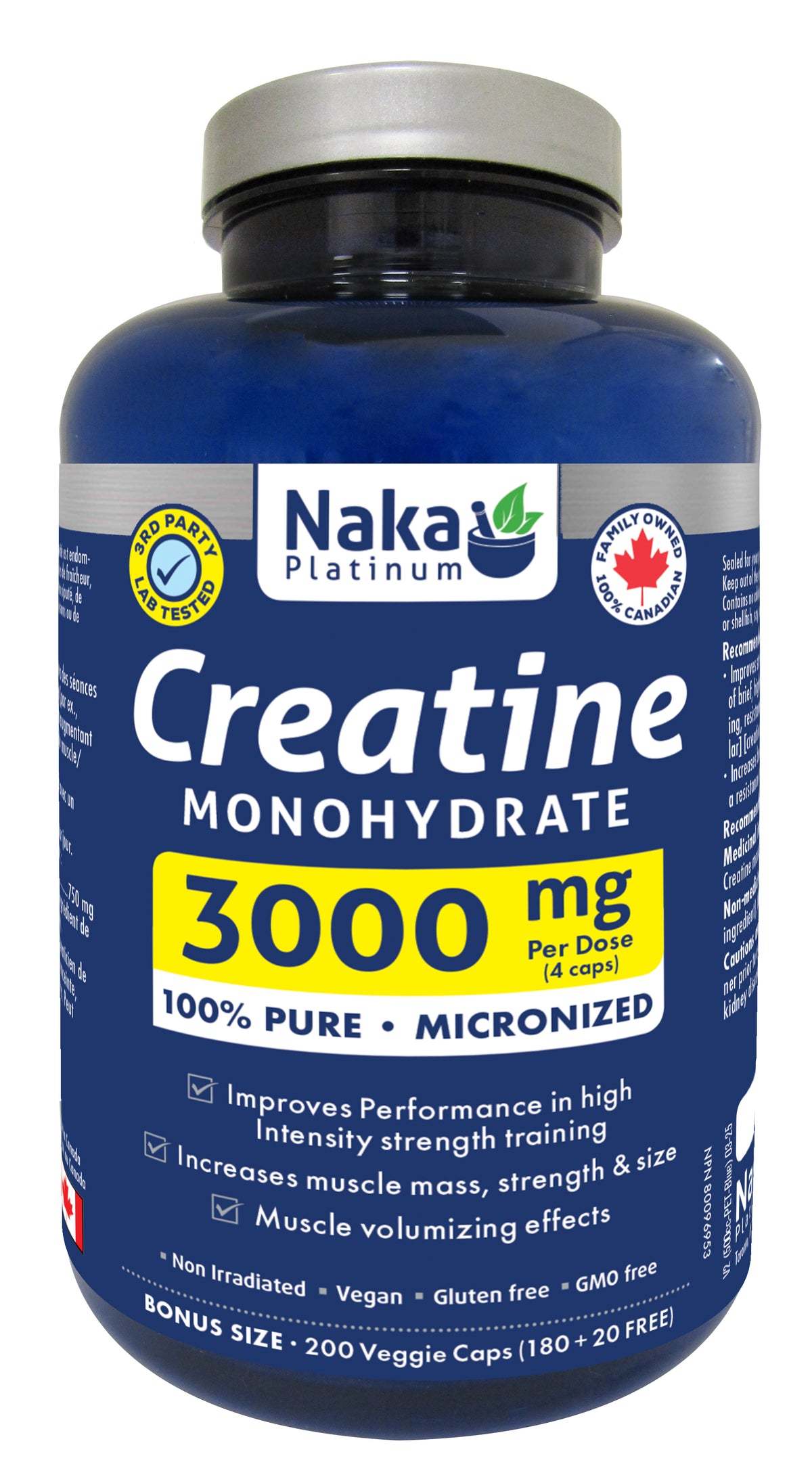 Naka Creatine Monohydrate (200 Vcaps)