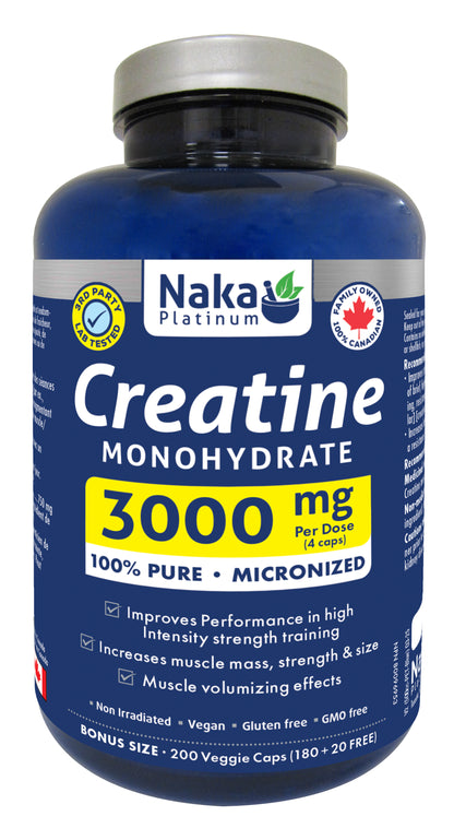 Naka Creatine Monohydrate (200 Vcaps)