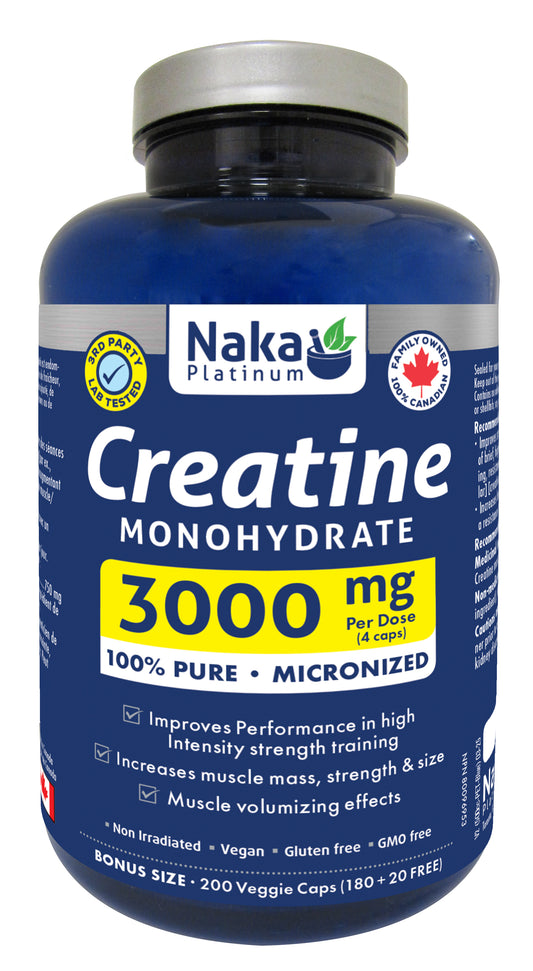 Naka Creatine Monohydrate (200 Vcaps)