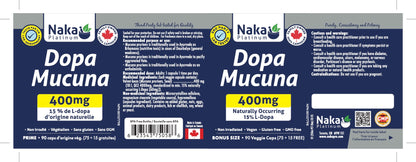 Naka Dopa Mucuna (400mg) (90 capsules)
