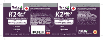 Naka K2 MK-7 Form (150 vcaps)