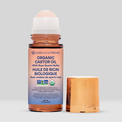 Castor Oil Rose Quartz Roll-On